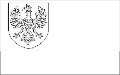 Contorno della bandiera Opole (Opolskie) da colorare