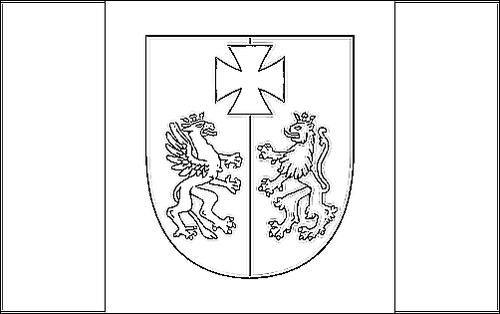 Contorno della bandiera Prealpi Carpazi (Podkarpackie) da colorare
