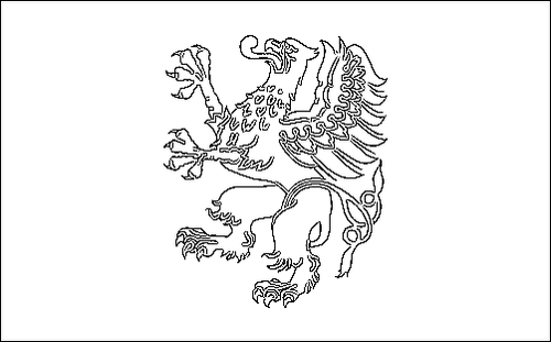 Contorno della bandiera Pomerania (Pomorskie) da colorare