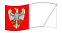 Wielkopolska (Grande Polonia)-Bandiera sventolante