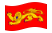 Aquitania (Aquitania)-Bandiera sventolante