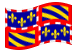 Borgogna (Bourgogne)-Bandiera sventolante