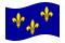 Île-de-France-Bandiera sventolante