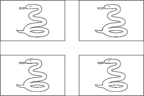 Contorno della bandiera Martinica da colorare