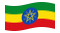 Etiopia-Bandiera sventolante