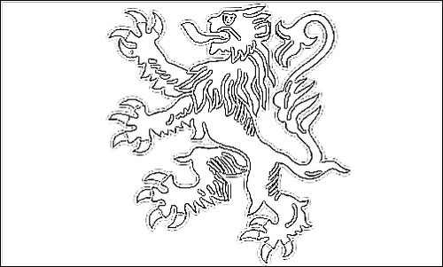 Contorno della bandiera Nord-Pas-de-Calais da colorare
