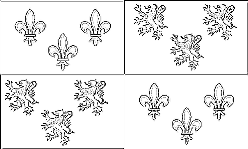 Contorno della bandiera Piccardia da colorare