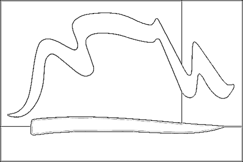 Contorno della bandiera Città del Capo (1997 - 2003) da colorare