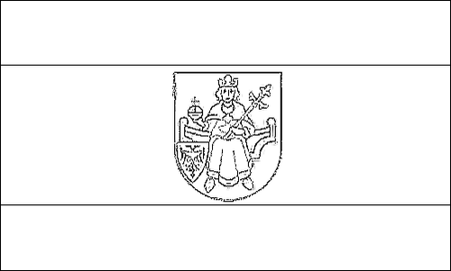 Contorno della bandiera Saterland (Seelterlound) da colorare