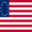 Betsy Ross (USA 1777-1795)-Bandiera quadrata