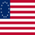 Betsy Ross (USA 1777-1795)-Bandiera quadrata