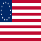 Betsy Ross (USA 1777-1795)-Bandiera quadrata
