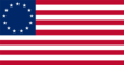 Grafica della bandiera Betsy Ross (USA 1777-1795)