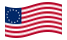 Betsy Ross (USA 1777-1795)-Bandiera sventolante