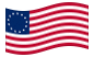 Betsy Ross (USA 1777-1795)-Bandiera sventolante