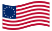 Bandiera animata Betsy Ross (USA 1777-1795)