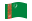 Turkmenistan-Bandiera sventolante