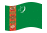 Turkmenistan-Bandiera sventolante
