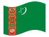 Turkmenistan-Bandiera sventolante