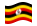 Uganda-Bandiera sventolante