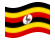 Uganda-Bandiera sventolante