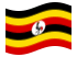 Uganda-Bandiera sventolante