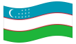 Bandiera animata Uzbekistan