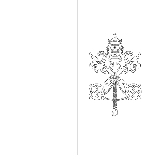 Contorno della bandiera Città del Vaticano / Stato della Città del Vaticano da colorare