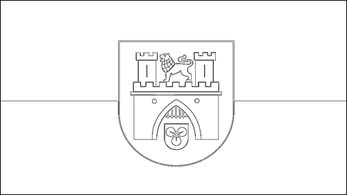 Contorno della bandiera Hannover da colorare