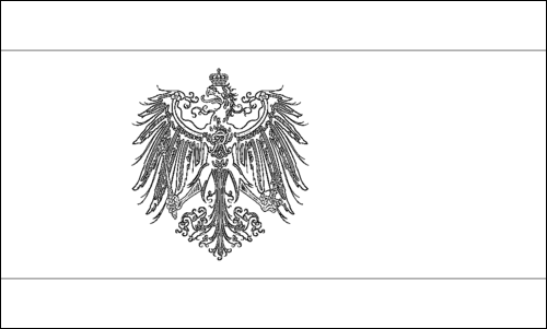 Contorno della bandiera Prussia (Regno di Prussia) da colorare