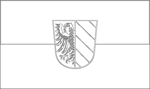 Contorno della bandiera Norimberga da colorare