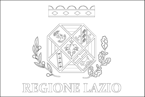 Contorno della bandiera Lazio da colorare