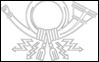 Bandiera Deutsche Bundespost (bandiera di servizio dal 1950 al 1994) da colorare