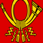 Deutsche Bundespost (bandiera di servizio dal 1950 al 1994)-Bandiera quadrata