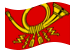 Deutsche Bundespost (bandiera di servizio dal 1950 al 1994)-Bandiera sventolante