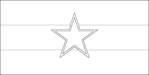 Contorno della bandiera Jugoslavia da colorare